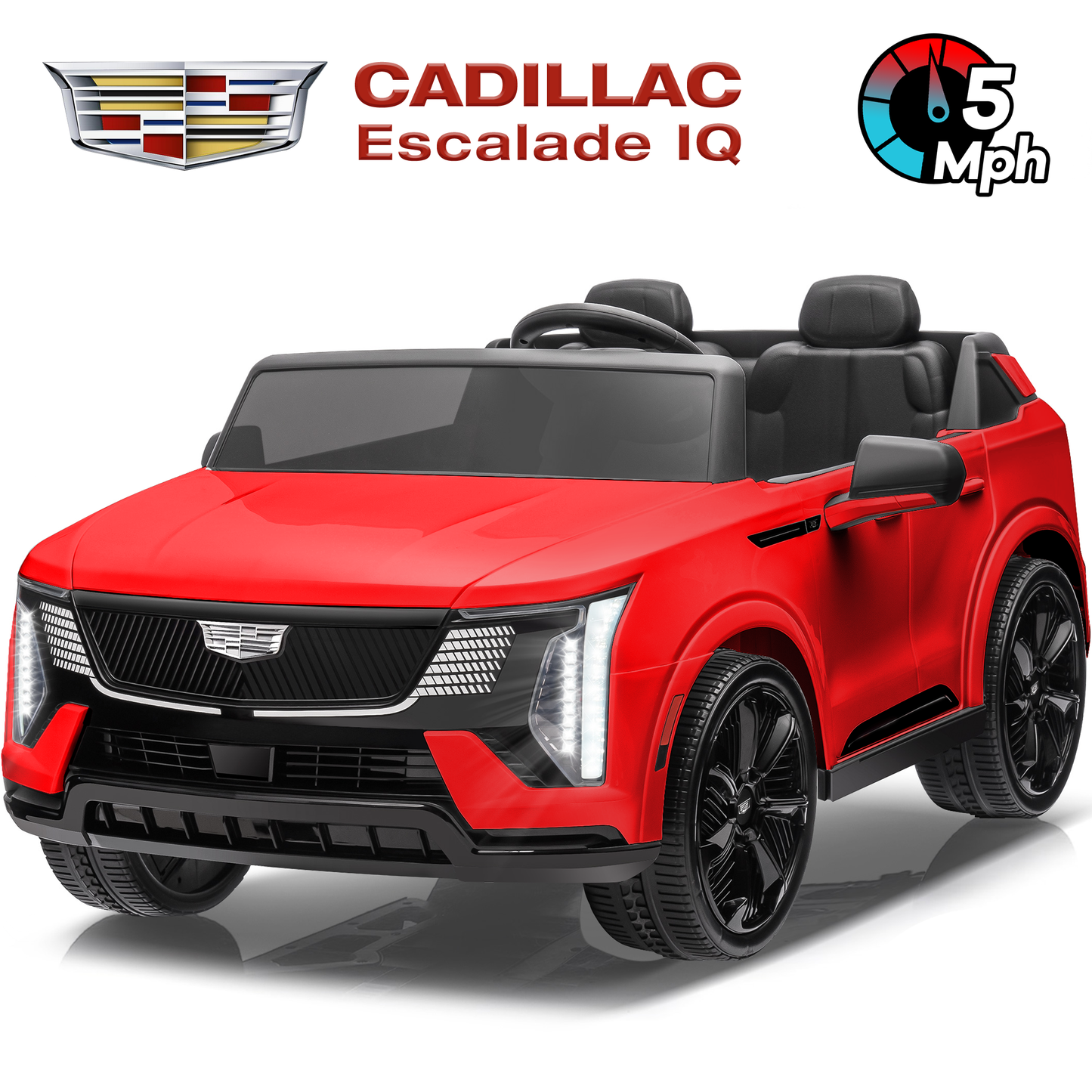 Cadillac Escalade IQ 24V Kids Ride on Car,Wisairt 2 Seater Battery Powered Electric Vehicle w/ Remote Control