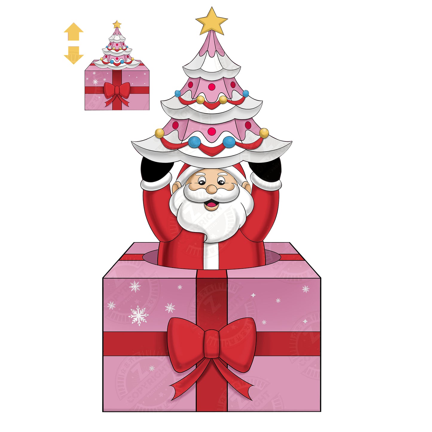Vrilay 6ft Christmas Inflatable, Santa Liftable Inflatable with LED Lights for Christmas Holiday Outdoor Yard Decorations