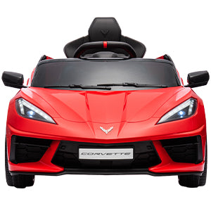 Corvette C8 Licensed Ride on Car,Wisairt 12 V Battery Powered Electric Vehicle w/ Remote Control,Bluetooth,LED Lights