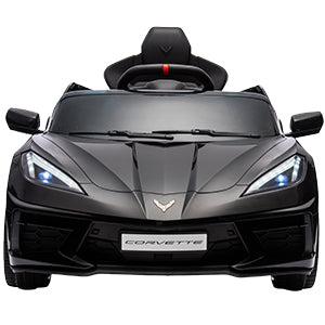 Corvette C8 Licensed Ride on Car,Wisairt 12 V Battery Powered Electric Vehicle w/ Remote Control,Bluetooth,LED Lights
