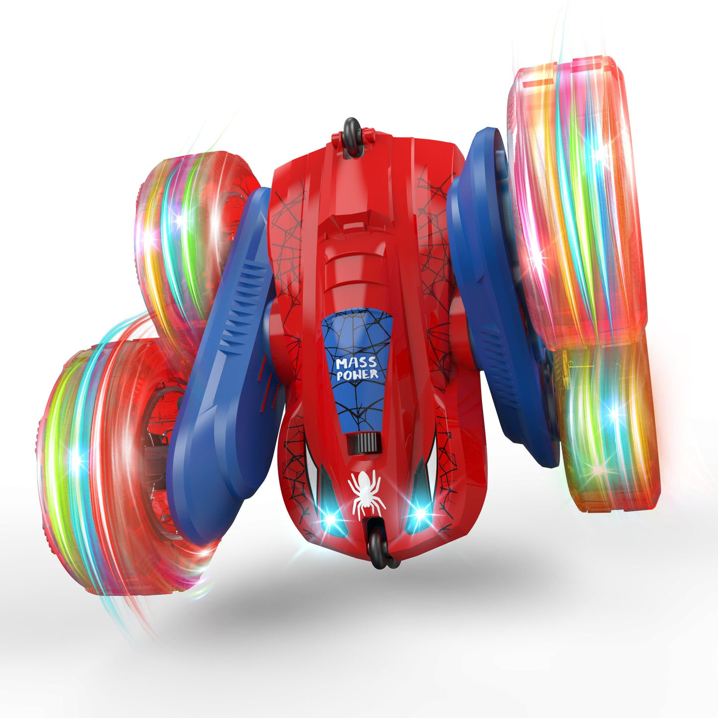 Wisairt Spider RC Stunt Car 4WD Remote Control Car, Double-Sided Driving 360 Degree Flip Rotating Monster Car, Christmas Easter Birthday Party Gifts Toys for Kids Aged 3+