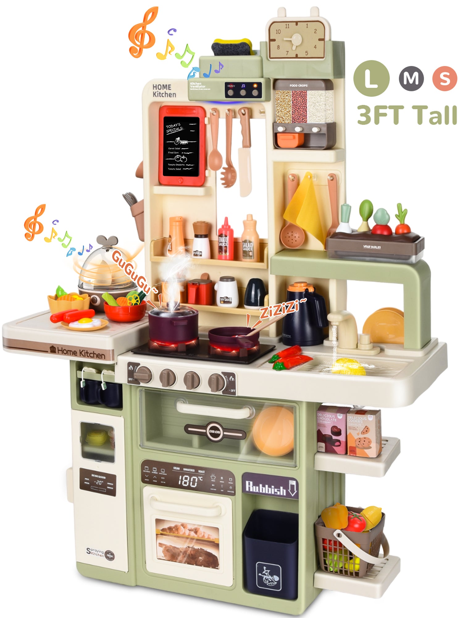 Wisairt Play Kitchen Set for Kids 88Pcs – WISAIRT