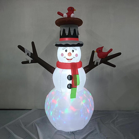 Vrilay 7ft Christmas Inflatable, Snowmen Inflatable with LED Lights for Christmas Holiday Outdoor Yard Decorations