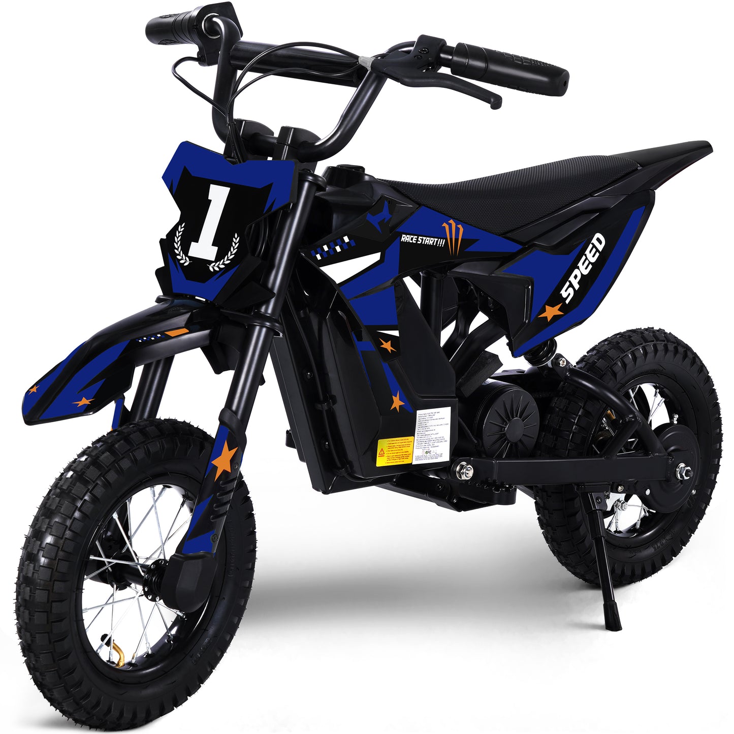 Wisairt 36V 5.2A Electric Dirt Bike 300W, up to 15.5 mph, Ride on Bike for Kids Ages 5-10, Blue