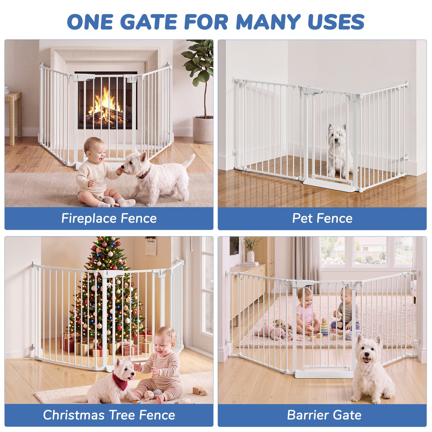 Vomeast 34.6"-84.2" Extra Wide Baby Safety Gate,Auto Close Pet Dog Gates for Stairs Doorways Fireplace,Anti-Trip Pedal,29.5" Tall,Black