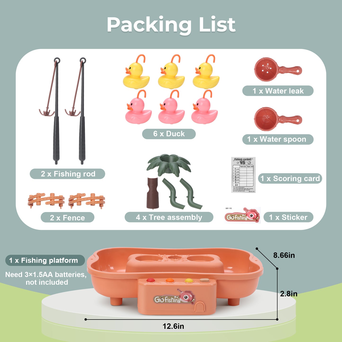 Fishing game set electric music fishing toy rotating fishing toy set with six nursery rhymes two-color lights children's fishing toy set pink