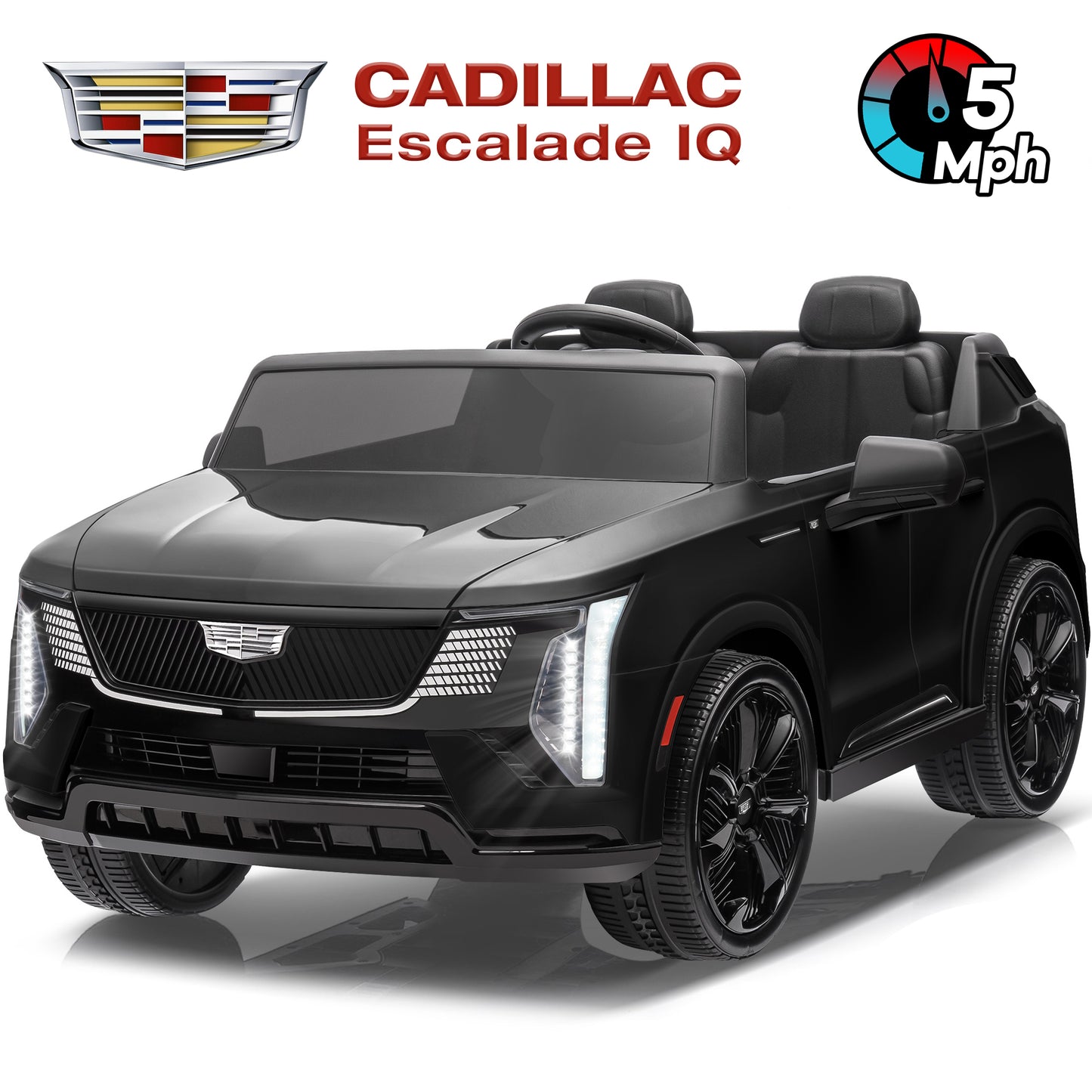 Cadillac Escalade IQ 24V Kids Ride on Car,Wisairt 2 Seater Battery Powered Electric Vehicle w/ Remote Control