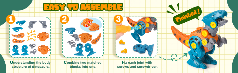 Take Apart Dinosaur Toys for Kids 3-8