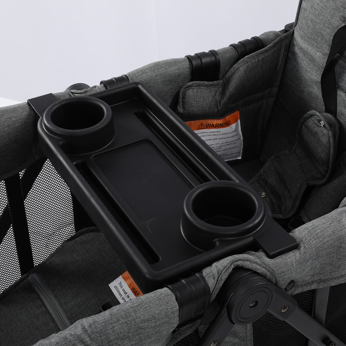 Vomeast Wagon Stroller Snack Tray for 2 Seater,Black