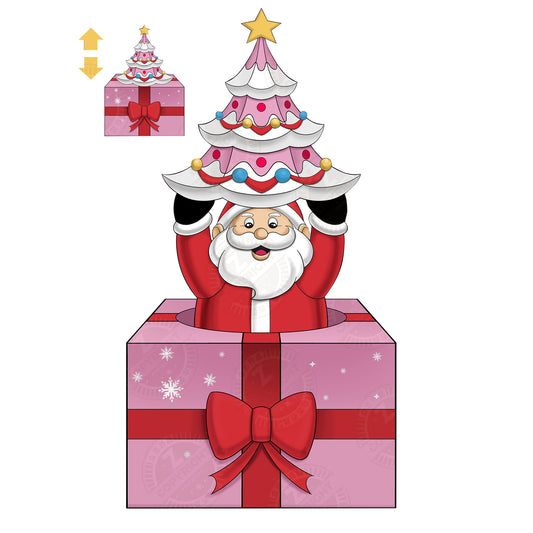 Vrilay 6ft Christmas Inflatable, Santa Liftable Inflatable with LED Lights for Christmas Holiday Outdoor Yard Decorations