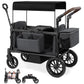Vomeast Wagon Stroller with Tray,2-Seater Wagon for Kid,Side Entry,Grey