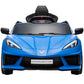 Corvette C8 Licensed Ride on Car,Wisairt 12 V Battery Powered Electric Vehicle w/ Remote Control,Bluetooth,LED Lights
