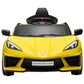 Corvette C8 Licensed Ride on Car,Wisairt 12 V Battery Powered Electric Vehicle w/ Remote Control,Bluetooth,LED Lights