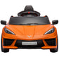 Corvette C8 Licensed Ride on Car,Wisairt 12 V Battery Powered Electric Vehicle w/ Remote Control,Bluetooth,LED Lights