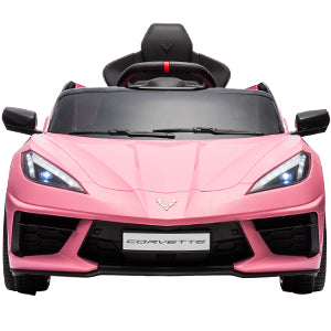 Corvette C8 Licensed Ride on Car,Wisairt 12 V Battery Powered Electric Vehicle w/ Remote Control,Bluetooth,LED Lights