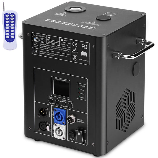 Vrilay 600W Spark Machine, Cold Spark Machine with Remote Control for Indoor Outdoor Wedding Stage Celebration Birthday Party Bar Decorations Show, Black