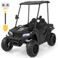 Wisairt 24V Kids Golf Cart, 4WD 2-Seater Electric Ride On Car for Big Kids, 4×200W Motors, Ages 3-8, Remote Control, Detachable Awning, Electric Dump Bed & Shovel