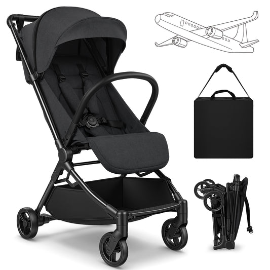 Vomeast Baby Stroller for Airplane, Portable Lightweight Travel Stroller for Infants and Toddlers, 12 lb