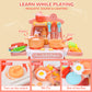 Wisairt Mini Toy Kitchen Set, 26PCS Kids Play Kitchen Set with Realistic Lights and Sounds for Girls Boys Toddlers