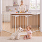 Vomeast 34.6"-84.2" Extra Wide Baby Safety Gate,Auto Close Pet Dog Gates for Stairs Doorways Fireplace,Anti-Trip Pedal,29.5" Tall,Black