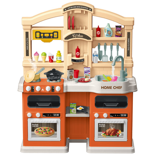 Wisairt Play Kitchen Set, 2.7FT Tall Kids Play Kitchen