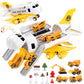 WISAIRT Cargo Airplane Toys,Take Apart Airplane Engineering Aircraft Toy Set Car Track Cargo Plane with 5car for 3-8 Year Old Boys Gifts