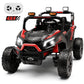 Wisairt 24V Ride on Toys 4WD Ride on Cars with Remote Control, 2 Seater Electric Car for Kids, Power Car Wheels, UTV w/ Four Motors, Music, LED Lights, Wireless Audio, 3 Speeds