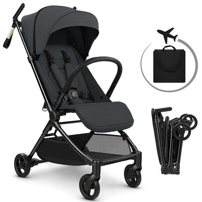 Vomeast Lightweight Stroller for Airplane Travel, Portable Baby Stroller for Infants and Toddlers, 12 lb