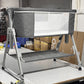 Vomeast Baby Bassinet with Wheels and Storage Basket,Gray