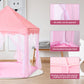 Wisairt Princess Castle Tent for Girls, Large Kids Playhouse with Star Lights for kids Toddlers Indoor Outdoor Toys (Pink)