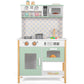 Wisairt Pretend Play Kitchen Set, Wooden Kitchen for Kids w/ Stove, Sink, Oven, Microwave, Coffee Maker Gift for Boys Girls Age 3-8