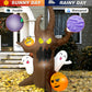 Vrilay 8ft Halloween Inflatable,Elf Tree Ghost Pumpkin Inflatable with LED Lights for Halloween Outdoor Holiday Yard Decorations