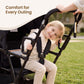 Vomeast Double Stroller, Foldable Travel Baby Stroller, Sit and Stand, Lockable Front Wheels, Dual Rear Brakes