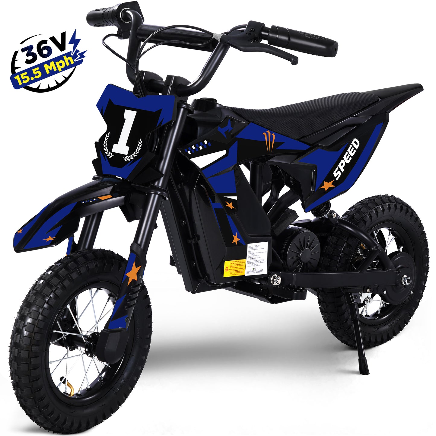 Wisairt 36V Kids Electric Dirt Bike, 15.5 MPH High-Speed Electric Motorcycle Ride on Dirt Bike for Kids Aged 5-10, 133 LBS Max Load, 10-Mile Range, Waterproof Seat, Twist Grip Throttle