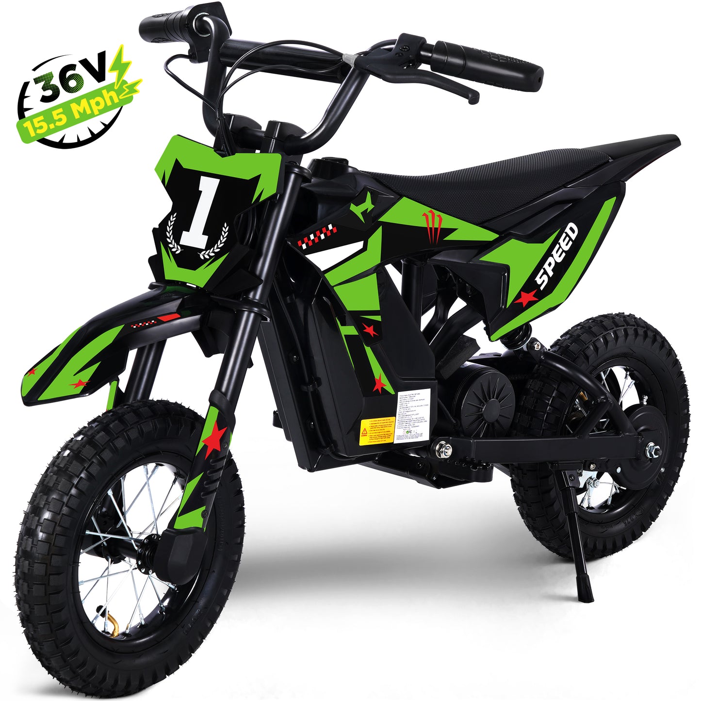 Wisairt 36V Kids Electric Dirt Bike, 15.5 MPH High-Speed Electric Motorcycle Ride on Dirt Bike for Kids Aged 5-10, 133 LBS Max Load, 10-Mile Range, Waterproof Seat, Twist Grip Throttle