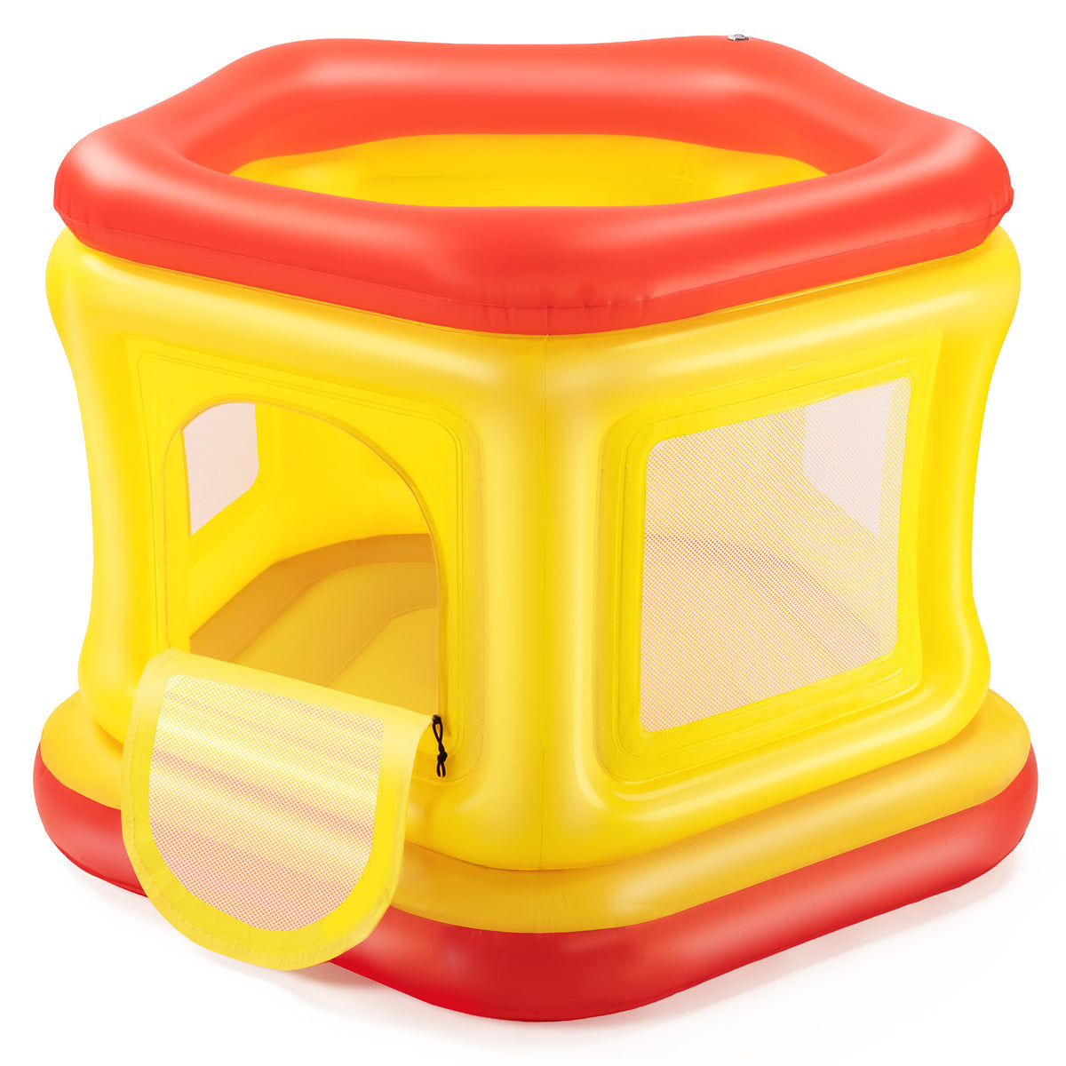 Wisairt Inflatable Bounce House with Air Pump and Inflation Nozzle,Indoor Outdoor Blow up Bouncy House