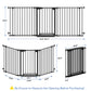 Vomeast 34.6"-84.2" Extra Wide Baby Safety Gate,Auto Close Pet Dog Gates for Stairs Doorways Fireplace,Anti-Trip Pedal,29.5" Tall,Black