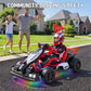 Porsche 36V Electric Go Kart for Kids Ages 6+, With Dual 300W Motors,3-Speed Drift,White