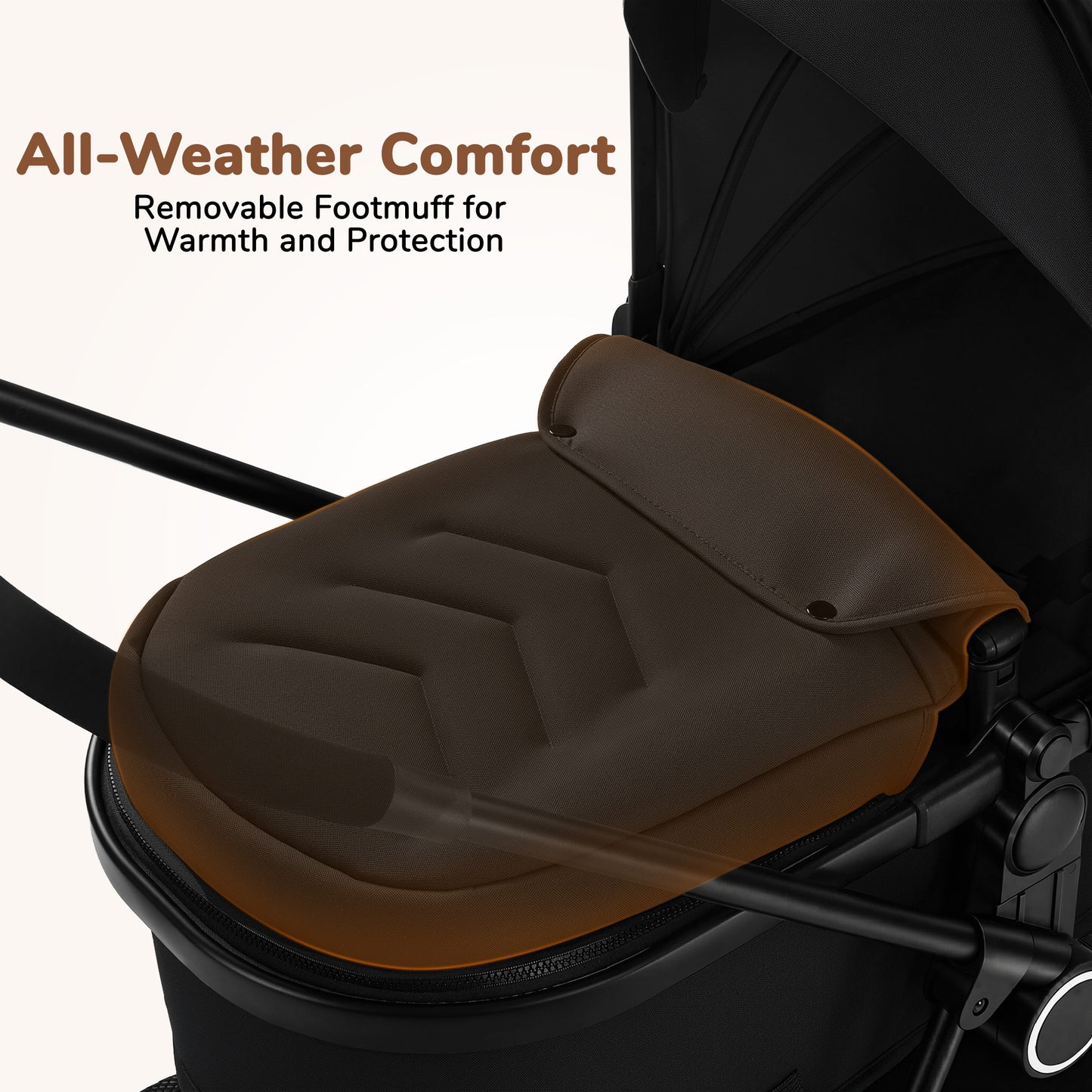 Vomeast Baby Strollers, 3-in-1 Foldable Lightweight Travel Stroller with Reversible Bassinet & 5-Point Harness for Newborn Infant