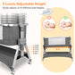 Vomeast Baby Bassinet, Bedside Sleeper Bedside Crib, Folding Portable Crib with Zipper, Grey