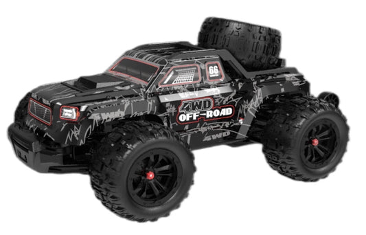 1:16 Brushless RC Truck - 50 KM/H High-Speed 4WD RC Car with LED Lights & 2 Rechargeable Batteries