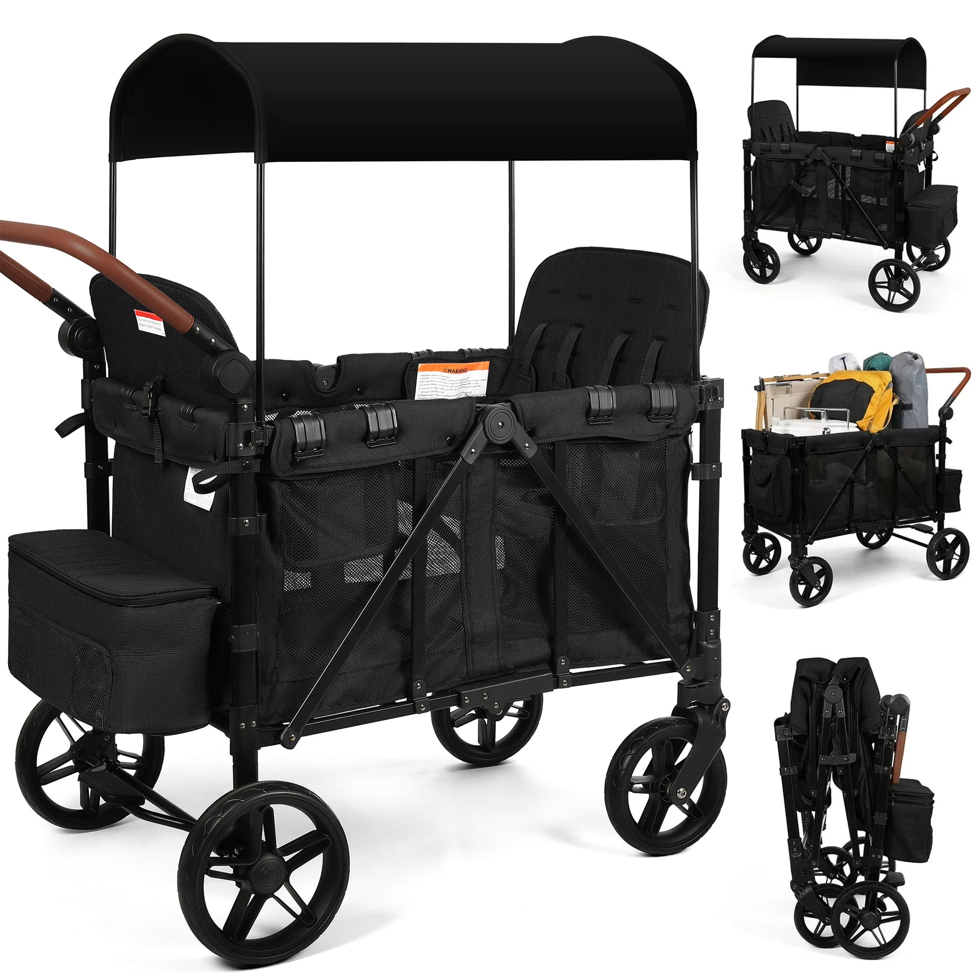 two kid wagon stroller Vomeast Wagon Stroller for 2 Kids, 3-in-1 Outdoor Baby Stroller Wagon –  WISAIRT