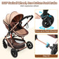Vomeast Baby Stroller, Foldable Baby Stroller Reversible Bassinet, Travel Stroller for Newborn Baby
