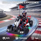 Porsche 36V Electric Go Kart for Kids Ages 6+, With Dual 300W Motors,3-Speed Drift,White