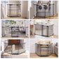 Vomeast 34.6"-84.2" Extra Wide Baby Safety Gate,Auto Close Pet Dog Gates for Stairs Doorways Fireplace,Anti-Trip Pedal,29.5" Tall,Black