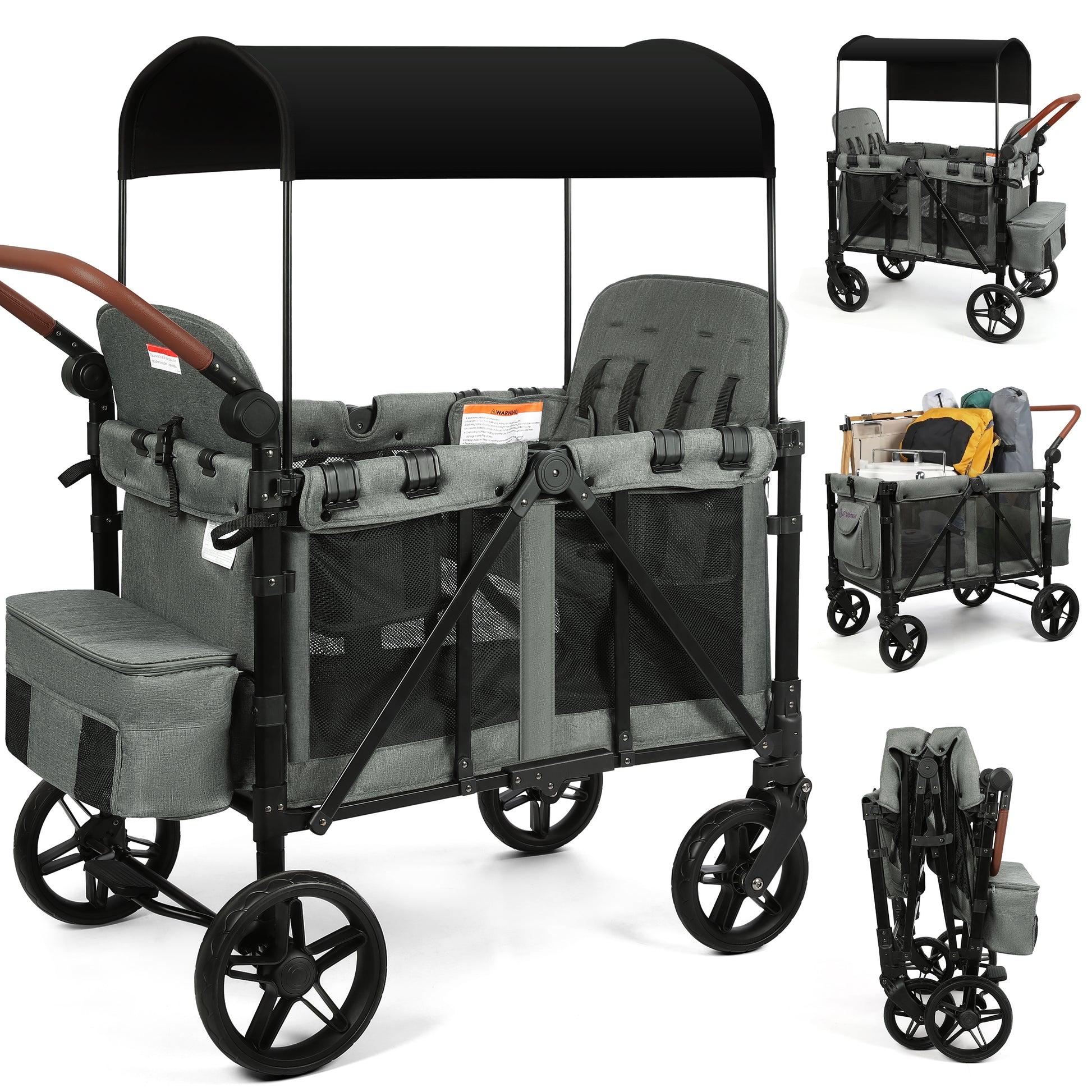 wagon stroller with bassinet Vomeast Wagon Stroller for 2 Kids, 3-in-1 Outdoor Baby Stroller Wagon –  WISAIRT