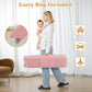 Vomeast Baby Playard Baby Bassinet with Toy Bar,Portable Crib Pack and Play,Play Yard,0-5 Months,Pink