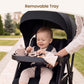 Vomeast Double Stroller, Foldable Travel Baby Stroller, Sit and Stand, Lockable Front Wheels, Dual Rear Brakes