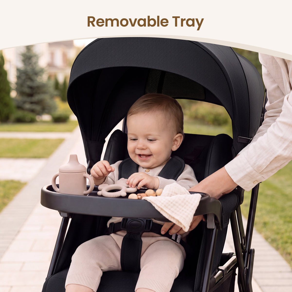 Vomeast Double Stroller, Foldable Travel Baby Stroller, Sit and Stand, Lockable Front Wheels, Dual Rear Brakes