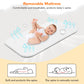 Vomeast Baby Bassinet, Bedside Sleeper Bedside Crib, Folding Portable Crib with Zipper, Grey